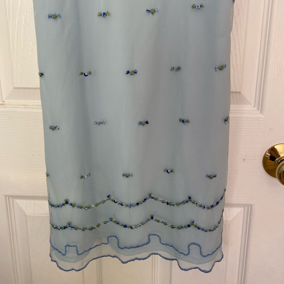 💟 Blue Floral Dress - Picture 3 of 6